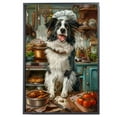thumbnail image 2 of Funny Dog Kitchen Wall Art - Dining Room Wall Decor - Border Collie Cooking Food Canvas Prints for Farmhouse Kitchen Decor, Modern Restaurant Painting Artwork, 2 of 6