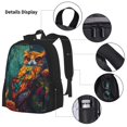 thumbnail image 3 of Easygdp Colorful Owl Forest Mochila para Niños y Niñas con Set de Caja de Almuerzo y Estuche para Lápices 3 en 1, Mochila Escolar Estampada para Adolescentes, 3 of 7