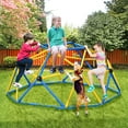 thumbnail image 6 of GIKPAL 6FT Dome Climber, Jungle Gym for Kids 3-5 Year Outdoor Play Center, Supporting 600 lbs Rugged and Interesting Climbing Dome, Yellow and Blue, 6 of 9