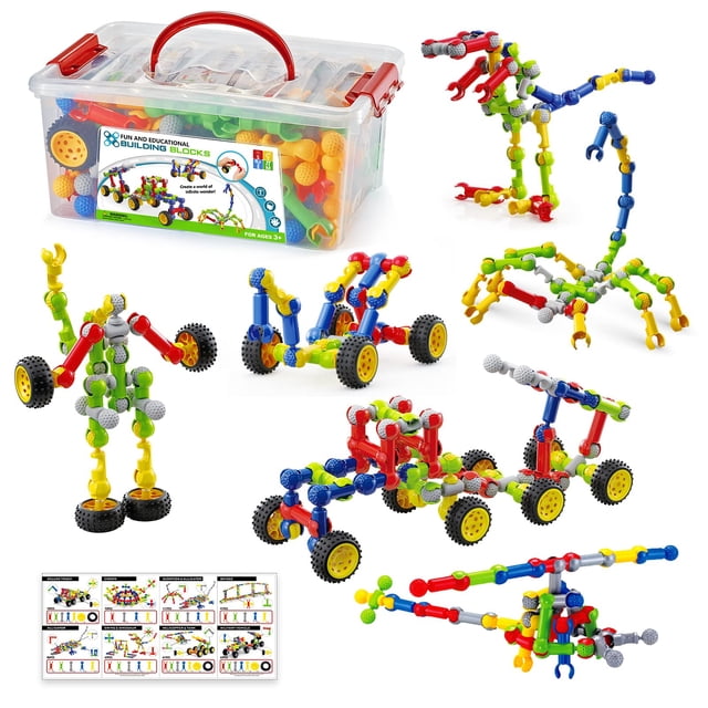 Building Toys Caferria 170 unidades con caja de almacenamiento para juguetes de 4 a 8 años