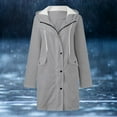 thumbnail image 5 of NAFUU Raincoat Women Lightweight Rain Jacket Waterproof Windbreaker Lined Long Hooded Jackets Outdoor Travel Trench Coats, 5 of 7