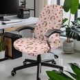 thumbnail image 2 of SCRAWLGOD Hedgehog Strawberry Pink Computer Office Chair Cover Stain Resistant Removable Universal Desk Chair Seat Protector Breathable Comfortable Boss Chair Covers, S, 2 of 7