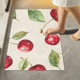 thumbnail image 2 of Yayeee Bath Rug for Bathroom Floor Non Slip Contour Fluffy Soft Absorbent Mat, 20"x24", Watercolor Cherry, 2 of 7