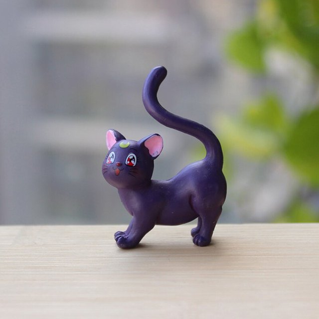 4cm Anime Sailor Moon figura de acción Tsukino Usagi Luna Aino Minako Artemis gato Kawaii muñeca PVC juguete de modelos coleccionables chico regalo Dengxun unisex