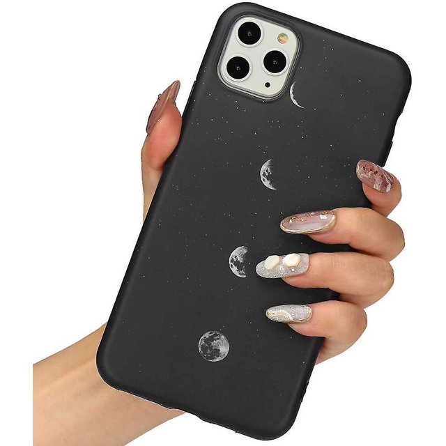 Para Iphone 11 Pro Max Funda Linda a prueba de golpes Silicona suave Moda Luna Funda para teléfono Slim Fit Sky Planet Diseño espacial Parachoques antideslizante Protector híbrido M