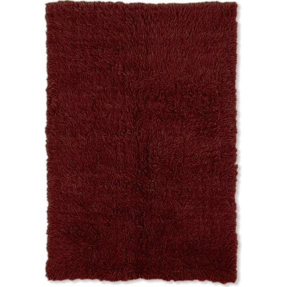 Linon Home Décor New Flokati Area Rug Collection, Burgundy, 2.33 x 8.5