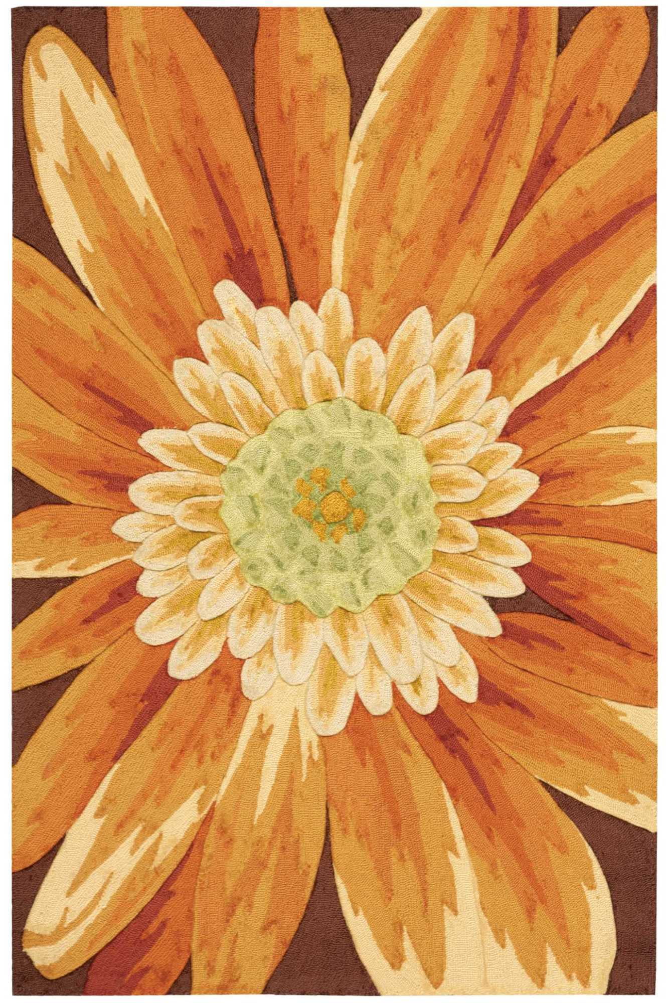 Nourison Fantasy Floral Images Sunflower Area Rug