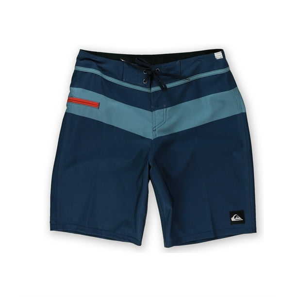 Quiksilver Slater Stripe Swim Bottom Board Shorts para Hombre, Azul, 33 Quiksilver Pantalones cortos