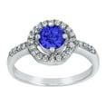 thumbnail image 4 of ELYA Jewelry Women's Round-Cut Blue Cubic Zirconia Sterling Silver Ring, 4 of 4