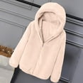 thumbnail image 2 of BiZtdJrK Sherpa Hooded Jackets for Women Fuzzy Full Zip Long Sleeve Winter Sweatshirt Jacket Comfy Solid Casual Outerwear Pink XL, 2 of 5