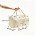 thumbnail image 3 of Premium Bear Diaper Bag, Portable Nappy Pouch With Detachable Reinforced Handle, for Travel and Daily Commuting, White, 3 of 5