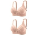 thumbnail image 2 of pimelu Bras for Women Push Up Bra for Women Full Coverage Compression Full Figure Bras Ladies 2pcs Comfy Breathable Large Size Seamless Everyday Bralette Wireless Bras for Women, 2 of 7