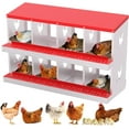 thumbnail image 4 of Kojooin Durable Metal Chicken Nesting Boxes - Versatile Wall Mount or Free Standing, Red _8 Compartment (Without Stand), 4 of 7