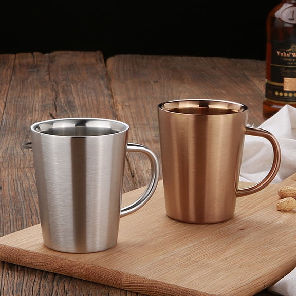 RENACLIPY Stainless Steel Vacuum Insulated Coffee Mug with Leak-Proof Lid and Flat Base, Thermal Cup for Home and Office Use
