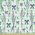 thumbnail image 2 of Ambesonne Floral Fabric by the Yard Upholstery, Lavender Flowers Bouquet, 1 Yard, White and Violet Blue, 2 of 5