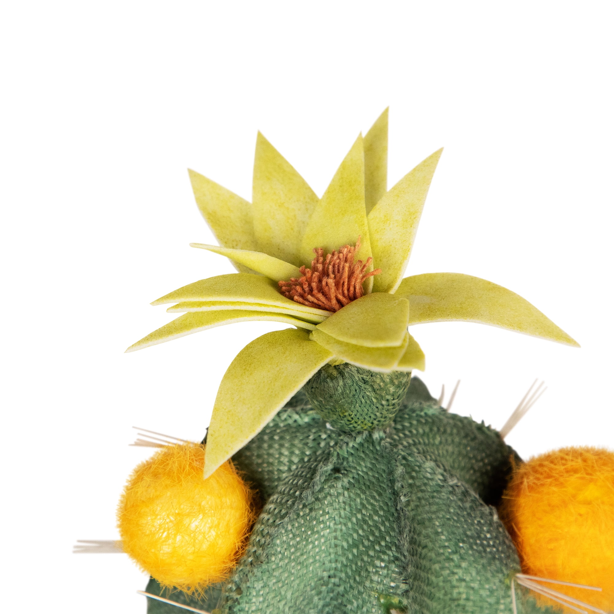 Northlight 12" Flowering Cactus Artificial Potted Plant - Green/Brown