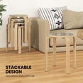 thumbnail image 4 of Topcobee Set of 4 18 Inch Stackable Bentwood Dining Chairs with Round Top, Chairs for Dining Table, Kitchen Chairs-Natural, 4 of 6