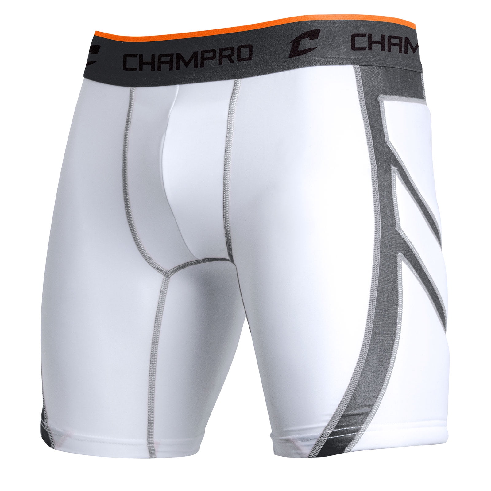 Champro Sports Adult MEN'S Wind-Up Baseball Compression Sliding Shorts Grey