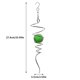 thumbnail image 4 of Wind Spinner Sala de estar Bola de cristal Espiral Carillón de viento Dormitorio Decoración colgante de acero inoxidable, Verde Inevent HA004052-03B, 4 of 6
