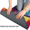 thumbnail image 3 of Rainbow Tie Dye Mandala Pattern Hot Yoga Mat Towel Non Slip for Hot Yoga - Quick-Drying Yoga Mat Cover with 4 Corner Pockets with Travel Bag - Hot Yoga Towel Non Slip 70"x26", 3 of 6