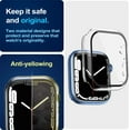thumbnail image 3 of Smiling 2 Pack Case Built in Tempered Glass Screen Protector Compatible with Apple Watch SE 2022 /Series 6 SE 5 4 44mm, Hard PC Case with Screen Protector for iwatch, Overall Protective Cover-Black, 3 of 13