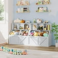 thumbnail image 7 of Home Toy Storage Organizer and Kids Bookshelf, Toddler Toy Storage Cabinet with Toy Shelf, Toy Organizer and Kids Bookcases Fit for Playroom Bedroom Nursery Classroom School Kindergarten Daycare, 7 of 7