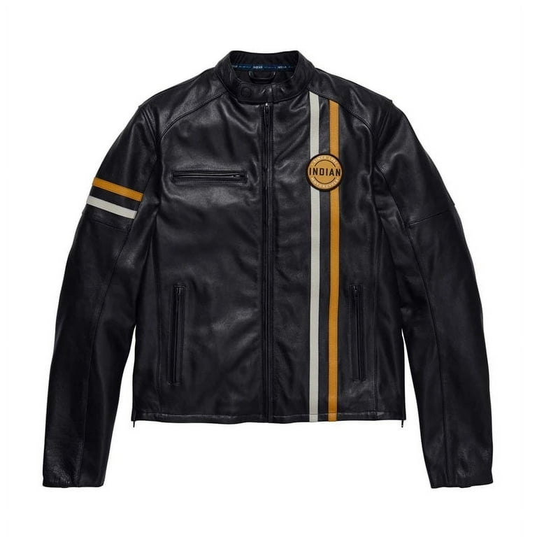 Indian Motorcycle Men s Cafe Leather Jacket Black 2833370