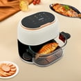 thumbnail image 5 of White Borosilicate Glass 29x22x29cm Multifunctional Air Fryer With Touch Screen 4L Baking Fryer, 5 of 11