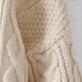 thumbnail image 5 of Men's Crew Neck Cable Knit Sweater Long Sleeve Relaxed Fit Pullover Thick Knitwear Casual Tops for Fall Winter Daily Wear White 4XL, 5 of 6