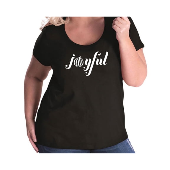 Joyful Womens Plus Size Scoopneck Tee