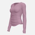 thumbnail image 3 of APEXFWDT Seamless Workout Shirts for Women Long Sleeve Slim Fit Yoga Tops Sports Running Shirt Breathable Athletic Top M,Purple, 3 of 4