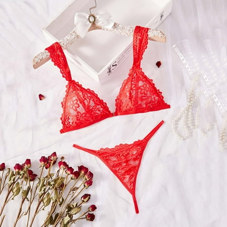 PuPy Sexy Lingerie For Women Push Up Bra  Lingerie Set for Women with Matching Lace Gloves Lace Sexy Lingerie Set Fringe-like High Waisted Women s Lingerie Clearance Deals