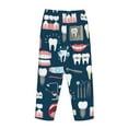 thumbnail image 3 of Lsque Dental Print Women's Pajama Pants, Lounge Pant - Comfortable Home Wear,Elastic Waistband, Stylish Design-Medium, 3 of 9