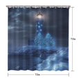 thumbnail image 5 of Red Christmas Bath Curtain,Colorful Balls Pine Trees Snowflake Bathroom Curtain Hotel Luxury Style Bathroom Curtains for Campus Bathroom Decor Christmas, 5 of 5