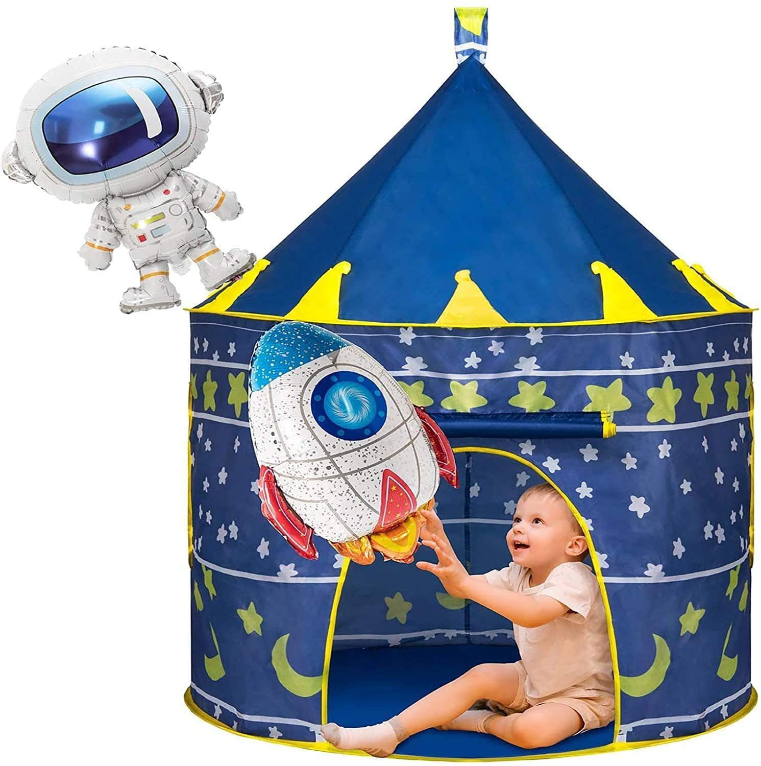 Rocket Ship Play Tent PlayhouseUnique Space and Planet Design for Indoor and 