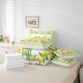 thumbnail image 5 of Erosebridal Yellow Cute Gnome Bedding Sets Twin Size,Lemon Orange Cake Comforter Sets with Sheets,Green Patchwork Plaid Bed in a Bag Twin Size, Ultra Soft Bedroom Decor,7-Piece, 5 of 6