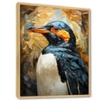 thumbnail image 2 of Designart "Snowy Wonders Of Curious Penguins" Penguin Floater Framed Wall Art Living Room, 2 of 5