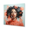 thumbnail image 2 of Designart "Portrait of a Gumbubble Girl" Fashion Metal Art Living Room, 2 of 5