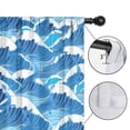 thumbnail image 4 of Funny Window Curtains for Kids Room - 42Wx63H Inch 2 Panels, Rod Pocket Colorful Cartoon Whale Patterns for Boys Bedroom Decor Preschool Classroom Curtains Playroom Living Room Window Drapes, 4 of 5
