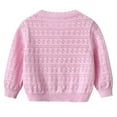 thumbnail image 4 of KEXE Navy Blue Cardigan For Girls Girls Cardigan Sweater Girls Cardigan Sweaters School Uniform Sweater V Neck Button Front Outerwear Pink 18-24 Months, 4 of 4