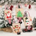 thumbnail image 6 of Christmas Gift Bags, Reusable Burlap Embroidered Tote Bag for Gifts, Shoulder Grocery Totes with Santa Snowman Reindeer Xmas Tree Pattern, Birthday Party Treat Handbag for Xmas Holiday Favors, 6 of 7