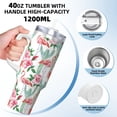 thumbnail image 3 of KLL Flamingo Flower Print 40oz Stainless Steel Insulated Car Cup Coffee Mug with Spillproof Lid - Keep Your Drink Hot or Cold on the Go, 3 of 8