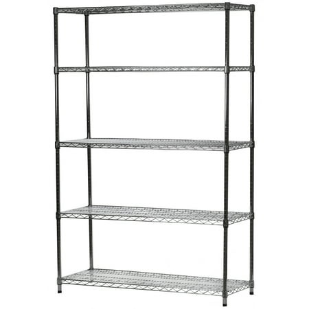 

Chrome Wire Shelving with 5 Shelves - 18 d x 48 w x 96 h (SC184896-5)