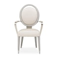 thumbnail image 3 of Michael Amini Eclipse Dining Arm Chair in Moonlight Gray - Set of 2, 3 of 15
