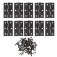 thumbnail image 1 of BRIGHTFUFU 10Pack Iron Hinge Box Support Hinge Black Rust Resistant Homeowners Use, 1 of 8