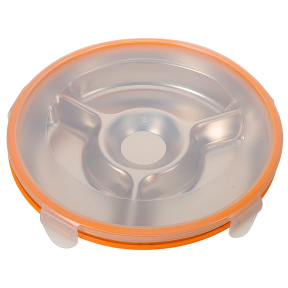 OULII Multi Compartment Stainless Steel Food Tray Reusable Divided Plate with Sealing Lid
