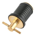 thumbnail image 2 of Marine Drain Plug, T Handle Drain Plug Sealing High Strength Rustproof Leakproof Brass  For Transom Seawall Baitwell Livewell Hull, 2 of 8