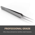 thumbnail image 3 of Ingrown Hair Tweezers | Pointed Tip | Precision Stainless Steel | Extra Sharp and Perfectly Aligned for Ingrown Hair Treatment & Splinter Removal For Men and Women | By General, 3 of 7