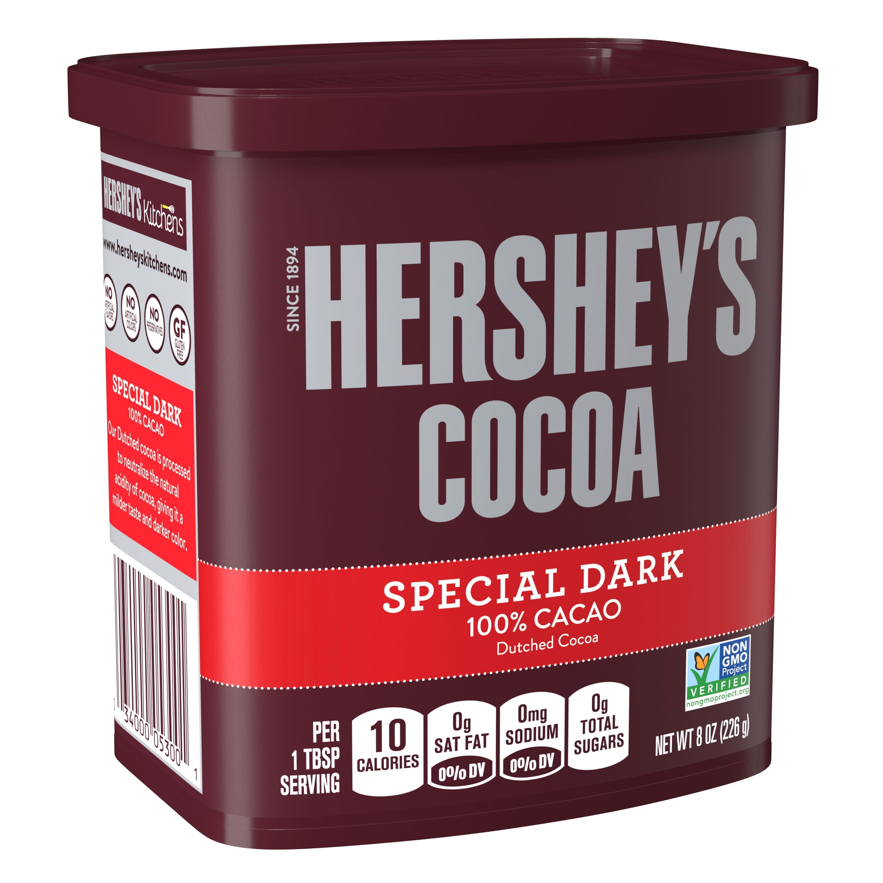 Hershey s Cocoa Powder 100 Cacao Dark Chocolate 8 Oz Walmart 
