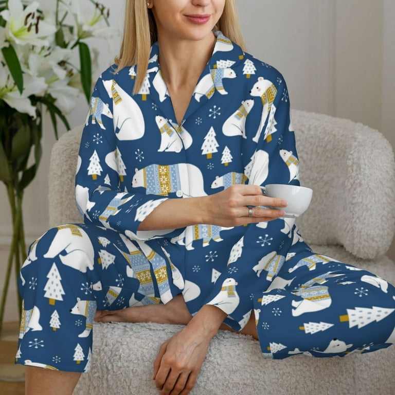 Sikiie cute winter bear Pajamas for Women Set, Womens Pajama Sets